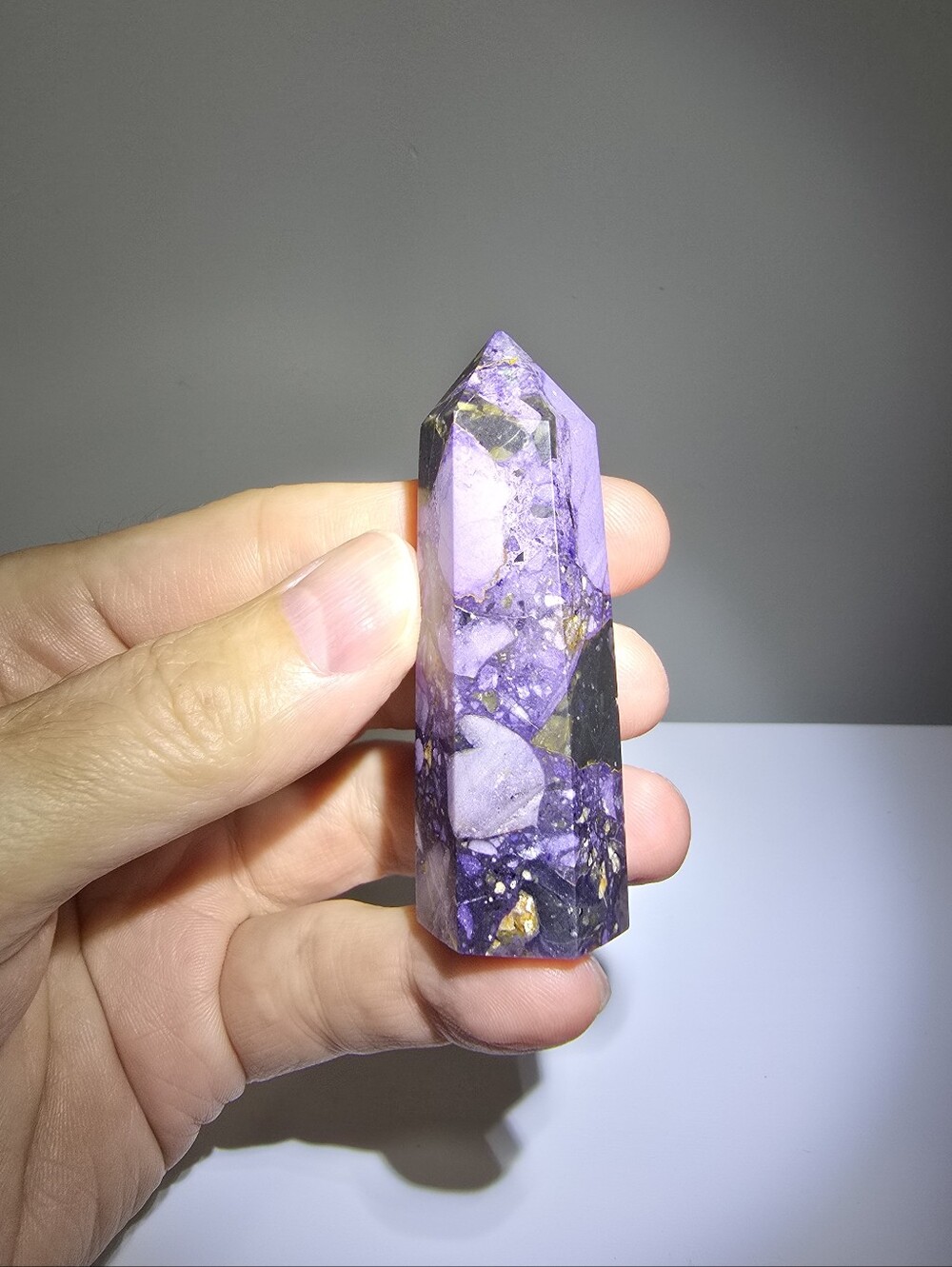 Purple Galaxy Quartz with Fluorite #D - Picture 4 of 5